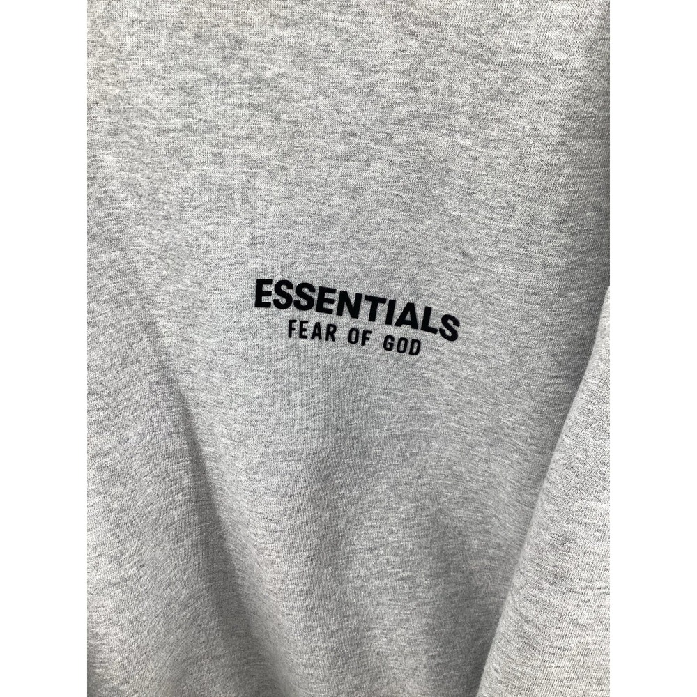 Mens Essentials Fear of God heavyweight hooded sweatshirt small Gray/Black - Picture 4 of 10